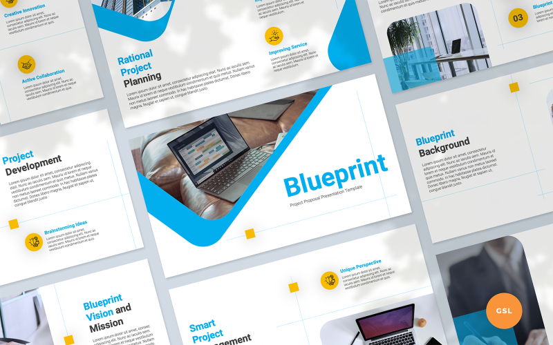Blueprint – Projektvorschlagspräsentation Google Slides