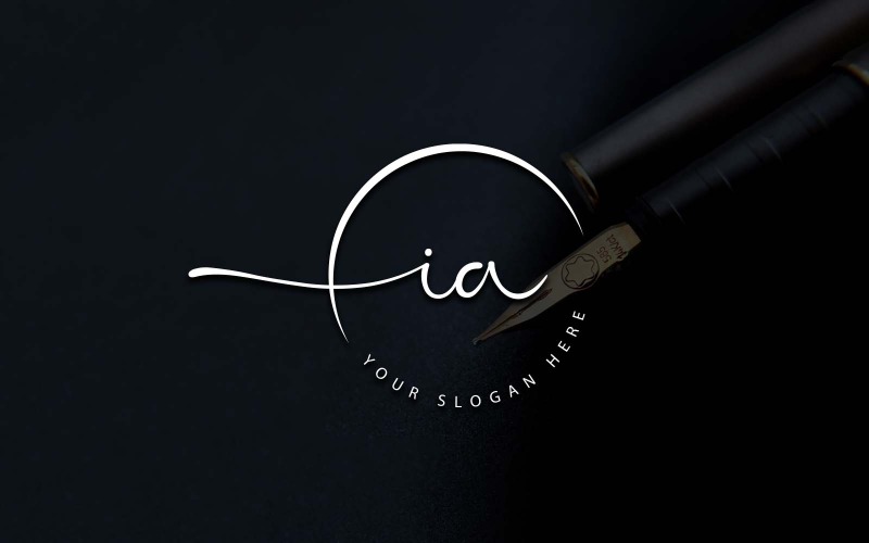 Calligrafia Studio Style IA Lettera Logo Design