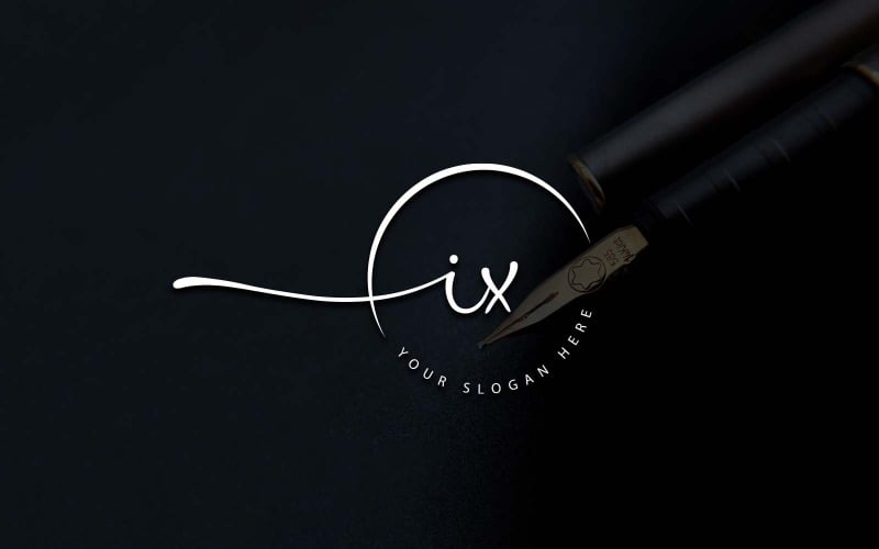 Дизайн логотипа студии каллиграфии IX Letter