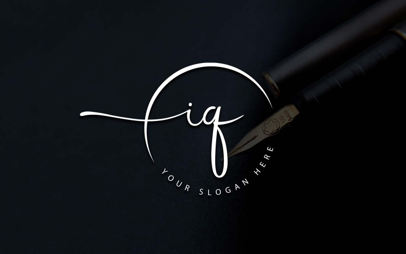 Дизайн логотипу студії каліграфії IQ лист
