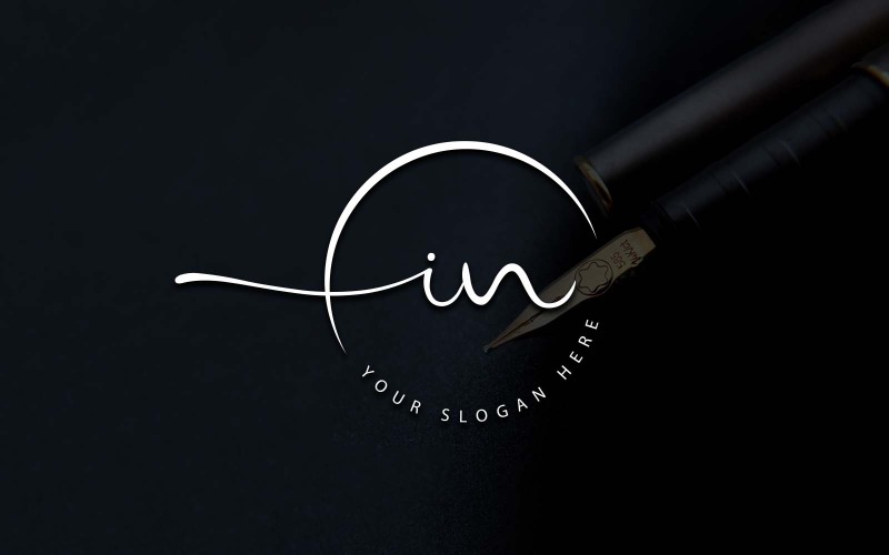 Style de studio de calligraphie dans la création de logo en lettre