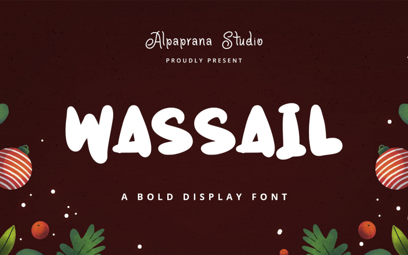 Wassail – urocza czcionka wyświetlana