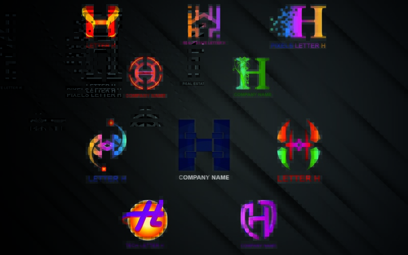 Letter H-logo sjabloon voor alle bedrijven en merken
