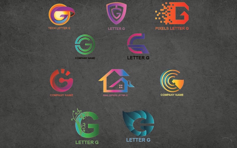 Šablona loga písmene G pro všechny společnosti a značky