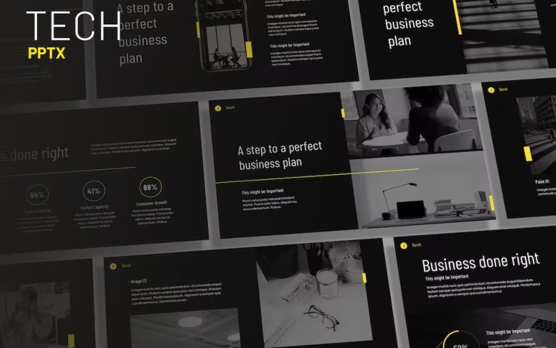 Servir — Agencja Dark Theme Powerpoint