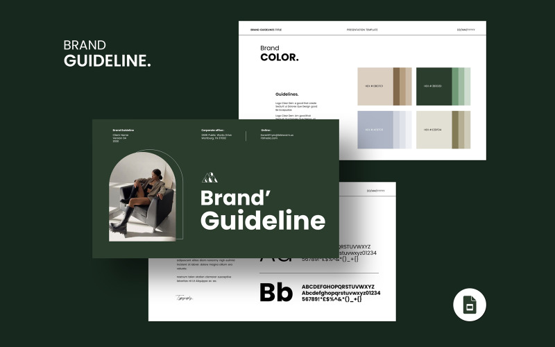 Brand Guidelines Google Slides Presentation TemplateMonster