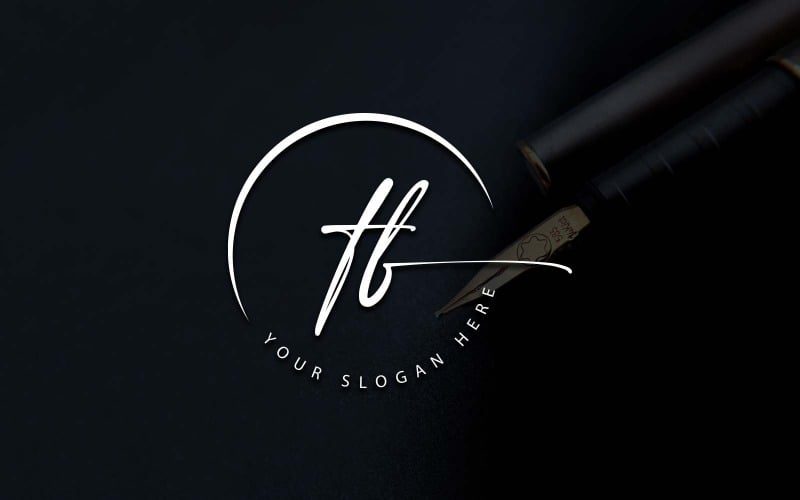 Kaligrafické Studio styl TB dopis Logo Design