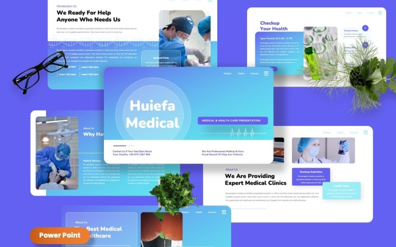 Huiefa - Powerpoint šablona pro zdravotnictví a zdravotnictví