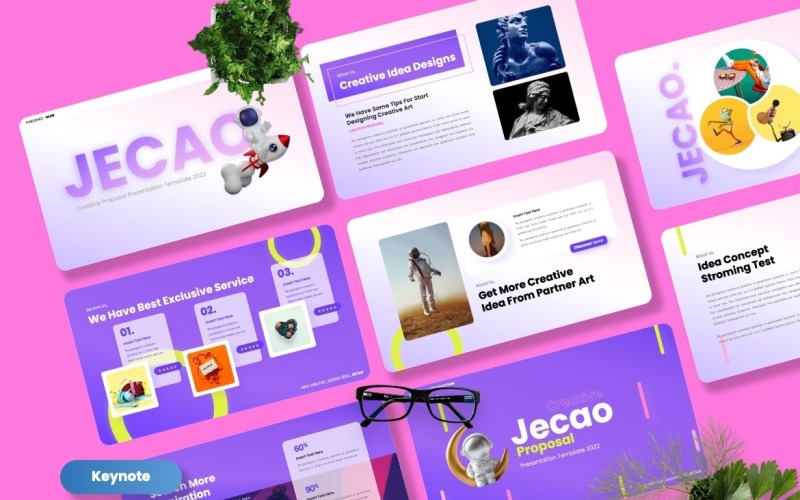 Jecoa — Шаблоны ключевых заметок креативных предложений