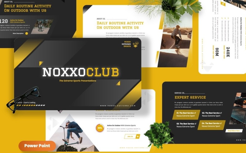 Noxxo – šablony Powerpoint pro extrémní sporty