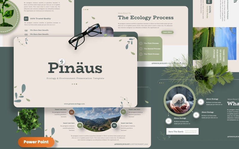Pinaus - Екологія та навколишнє середовище Шаблон Powerpoint