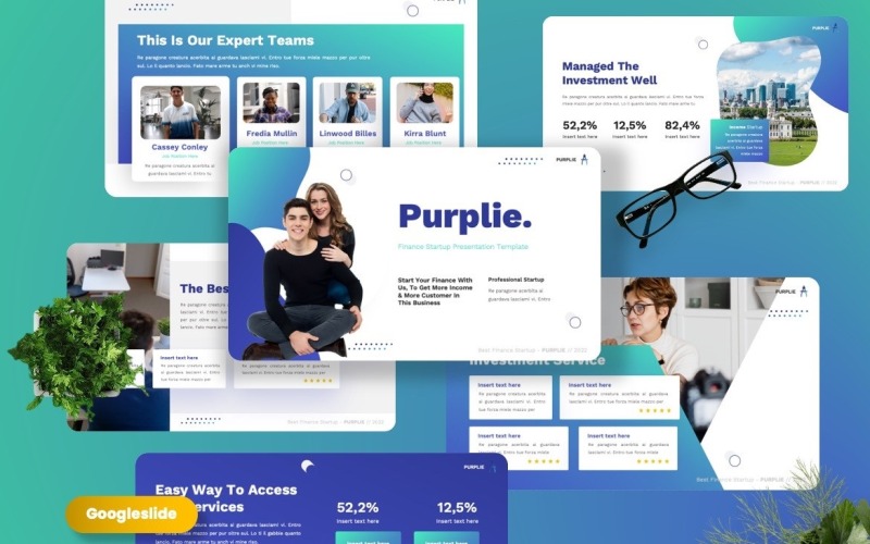 Purplie – Finanz-Startup-Googleslide-Vorlage