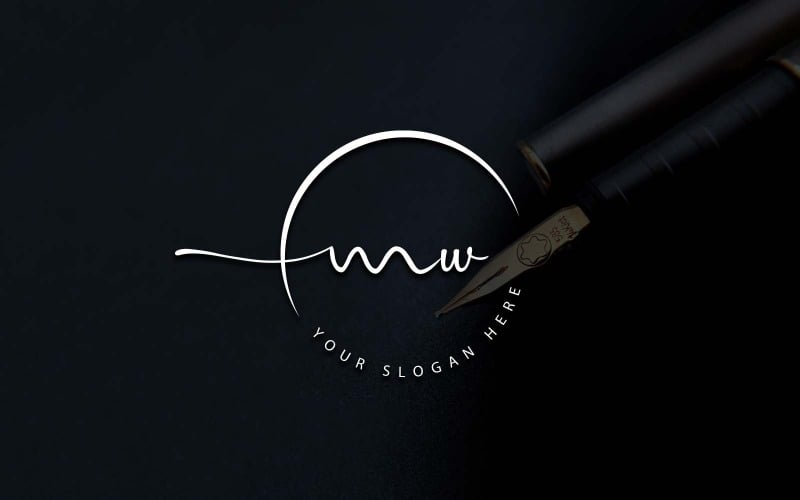 Calligrafia Studio Style MW Lettera Logo Design