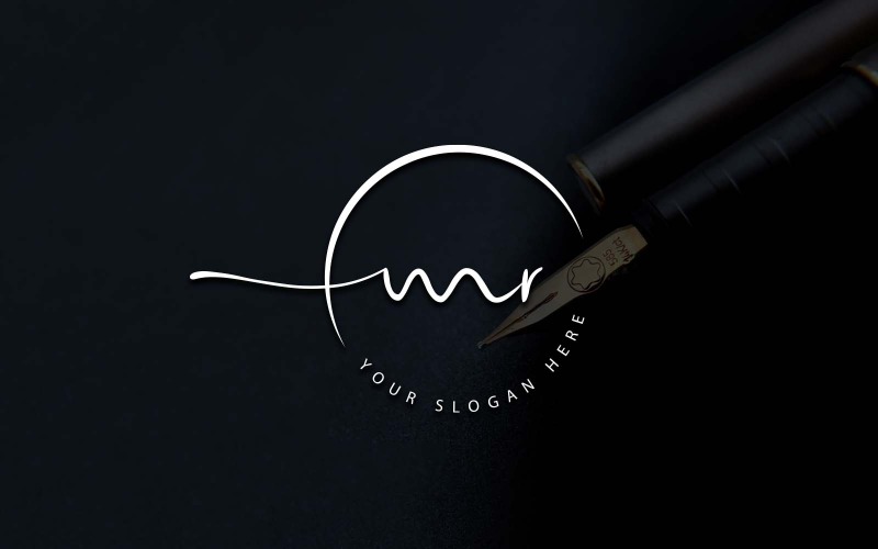 Kalligrafi Studio stil MR Letter Logotypdesign