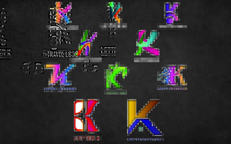 Letter K-logo sjabloon voor alle bedrijven en merken