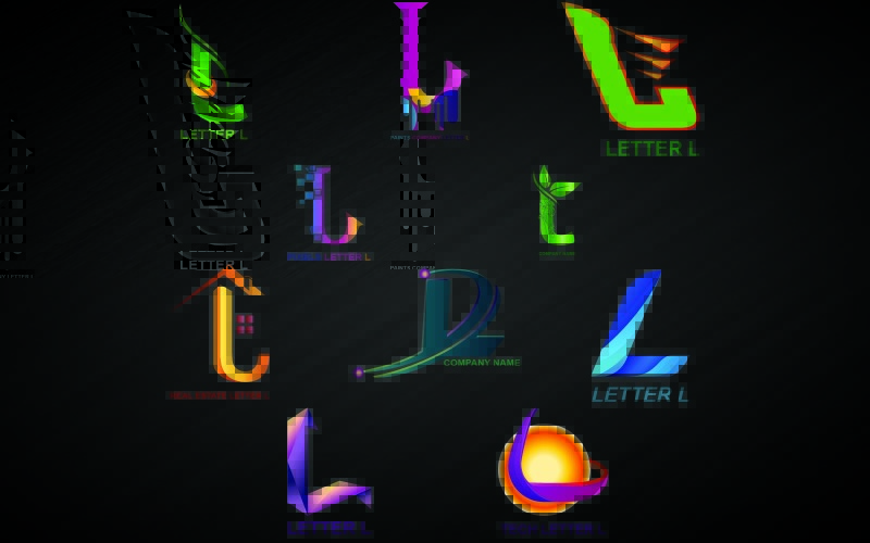 Modello di logo lettera L per tutte le aziende e i marchi