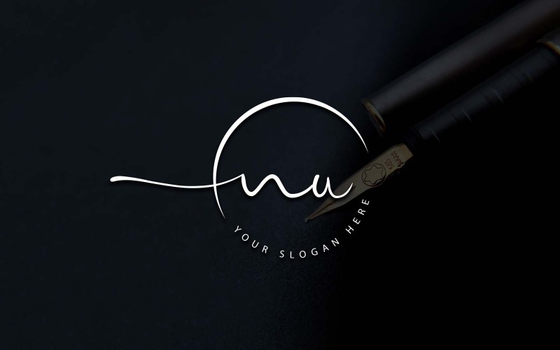 Projektowanie logo w stylu Studio kaligrafii NU Letter