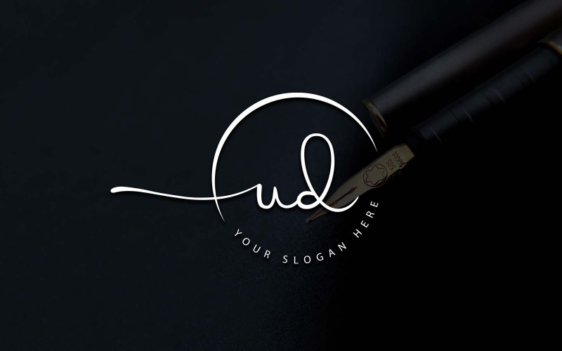 Projektowanie logo w stylu studio kaligrafii UD