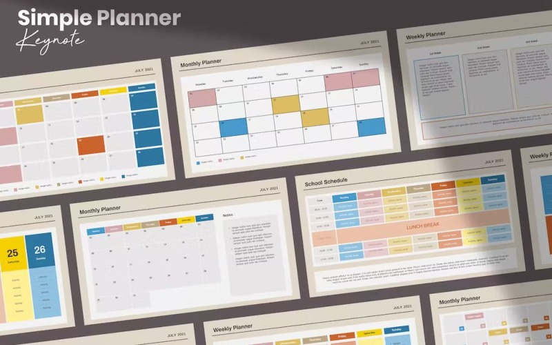 Simple Planner - Keynote Templates