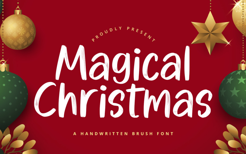 Magische Kerstmis - handgeschreven lettertype