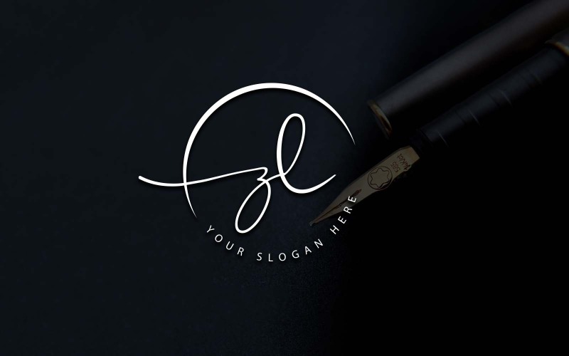 Calligrafia Studio Style ZL Lettera Logo Design