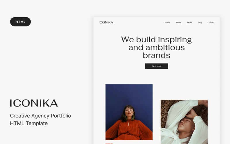 Iconika - Modèle HTML de portfolio d'agence créative
