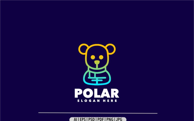 Modello di logo della linea polare