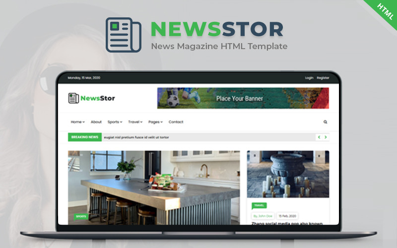Newsstor - Plantilla HTML para revista de noticias