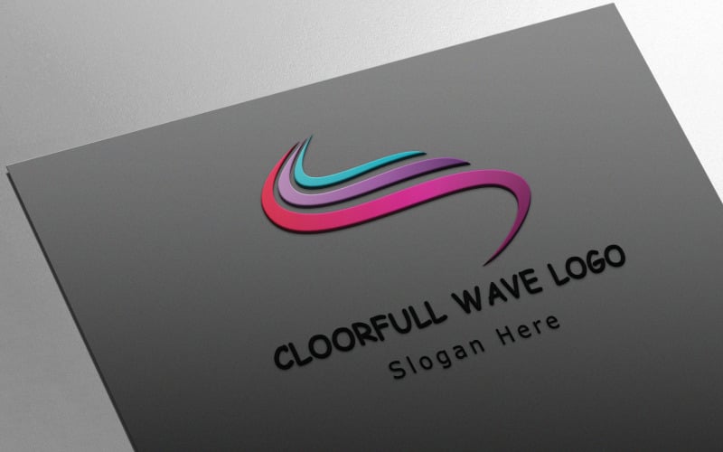Plantilla de diseño de logotipo de onda