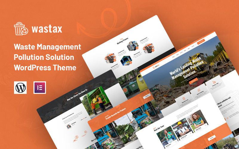 Wastax - řešení pro nakládání s odpady pro řešení znečištění WordPress Téma