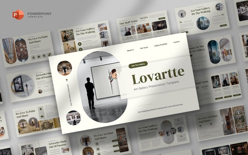 Lovartte - Шаблон Powerpoint художественной галереи