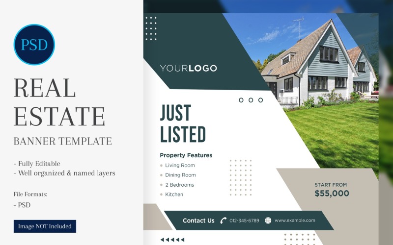 Real Estate Social Media Banner Post Design Template 12