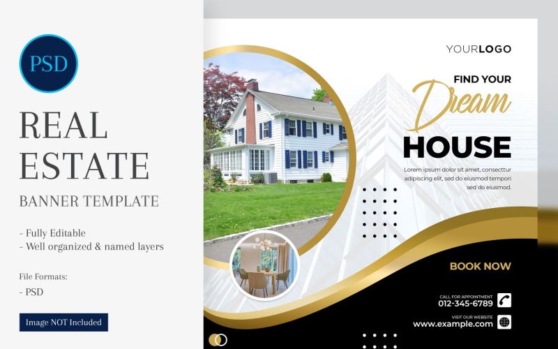 Real Estate Social Media Banner Post Design Template 50