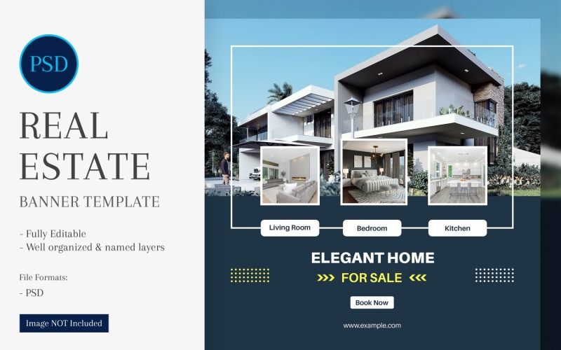 Real Estate Social Media Banner Post Design Template 65