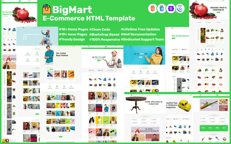 BigMart – багатоцільовий HTML-шаблон електронної комерції