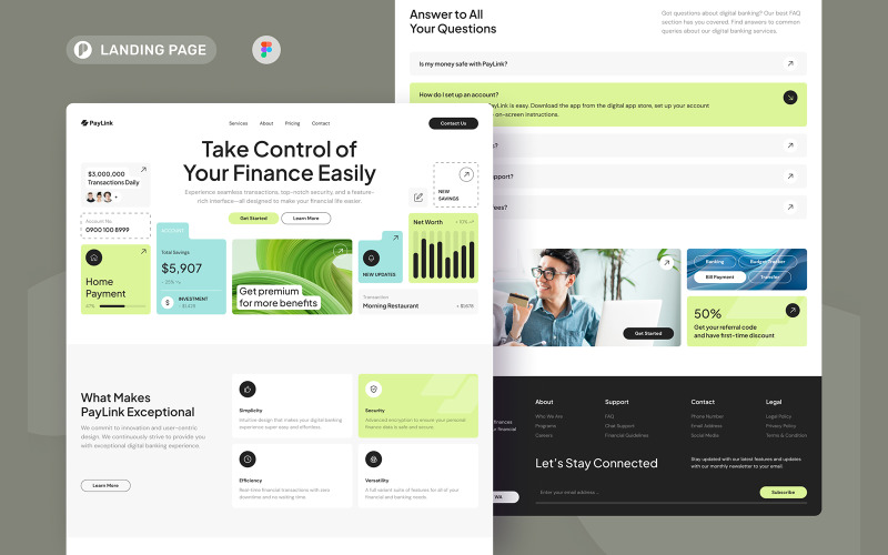 PayLink - Digital Banking Landing Page