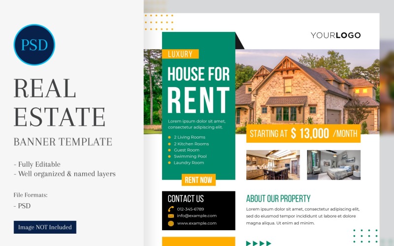 Real Estate Social Media Banner Post Design Template 89