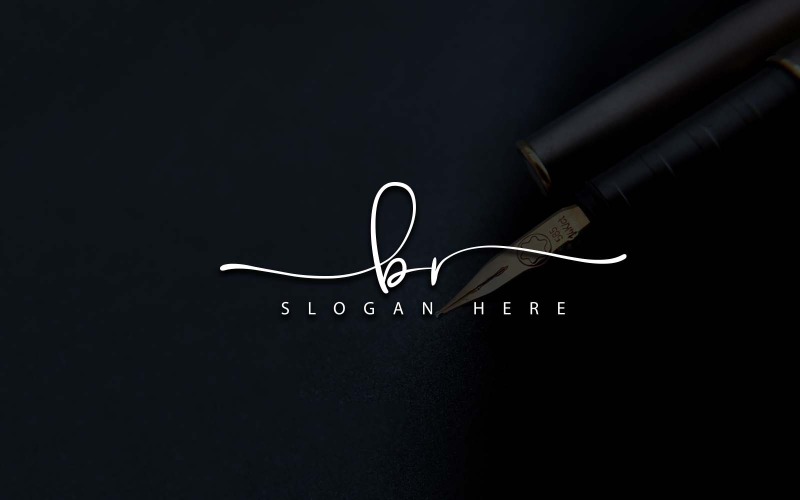 Creatieve fotografie BR brief logo ontwerp