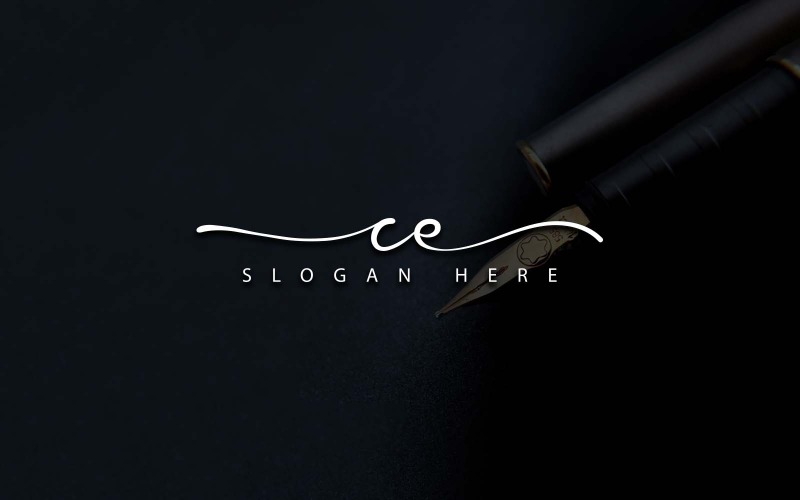 Creatieve fotografie CE brief logo ontwerp