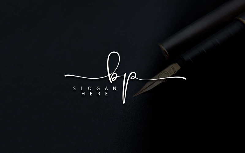 Création de logo de lettre BP de photographie créative