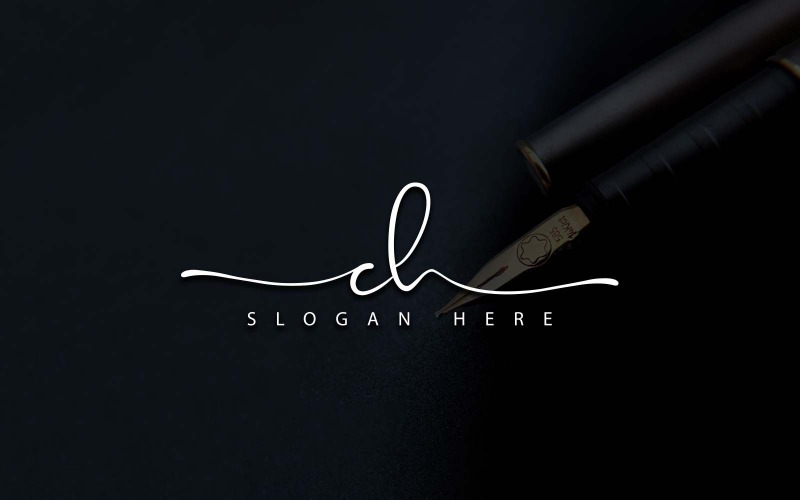 Kreativ fotografi CH Letter Logotypdesign