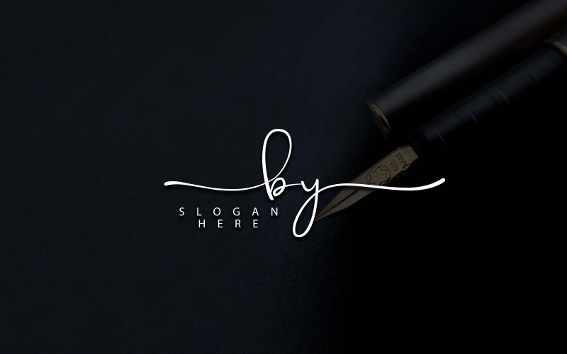 Креативная фотография BY Letter Design Logo
