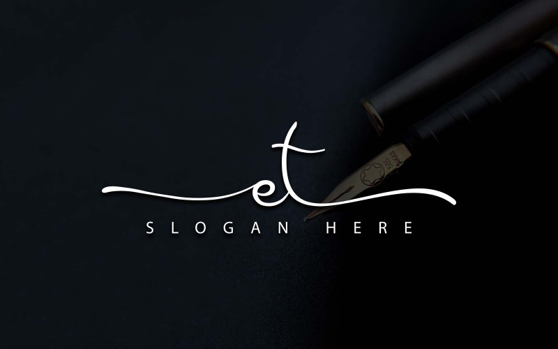 Creatieve fotografie ET brief Logo ontwerp