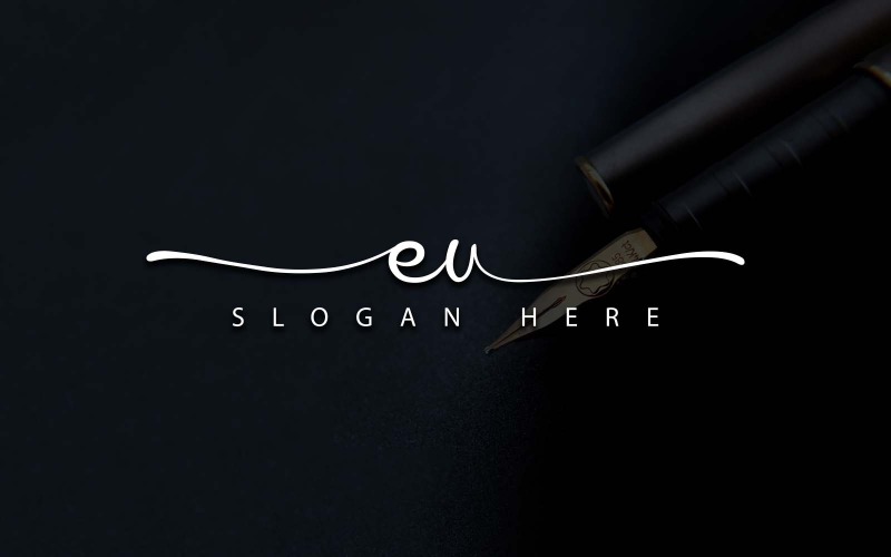 Creatieve fotografie EU-brief Logo ontwerp