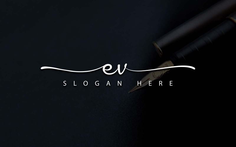 Creatieve fotografie EV brief logo ontwerp