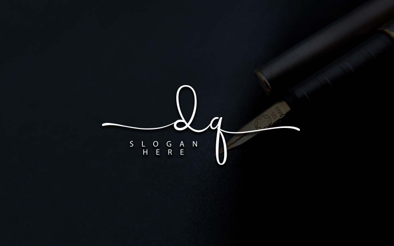 Création de logo de lettre DQ de photographie créative