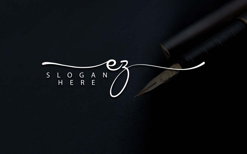 Création de logo de lettre EZ de photographie créative
