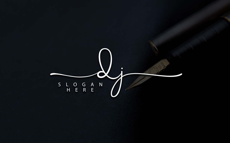 Fotografia creativa DJ Lettera Logo Design