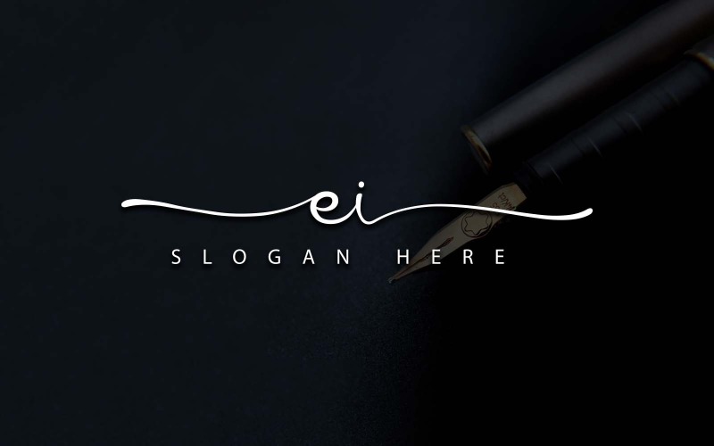 Fotografia creativa EI Letter Logo Design