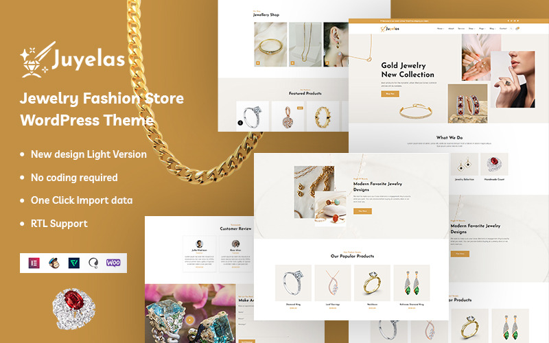 Juyelas - Tema de WordPress para joyería y moda
